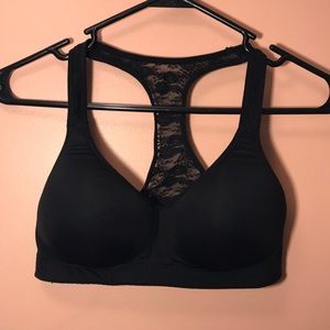 PINK VS Black Lace Racerback Sports Bra